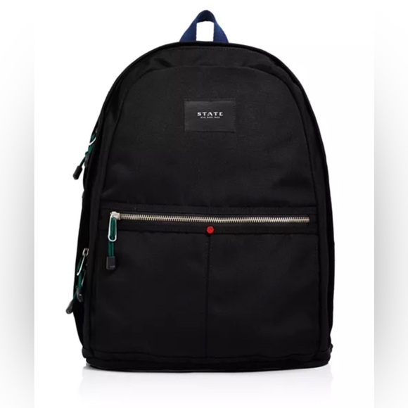 STATE Handbags - STATE Black Backpack with Blue Accents